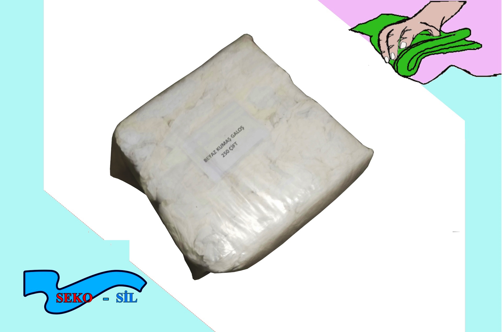 Beyaz bez galos paket