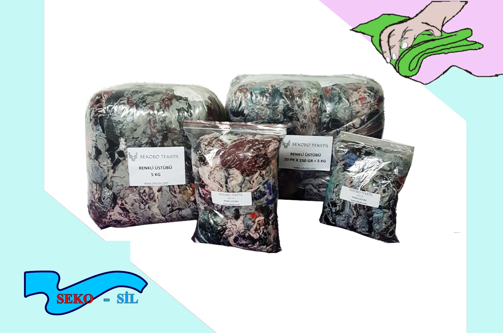 Renkli pamuk üstübü muhtelif