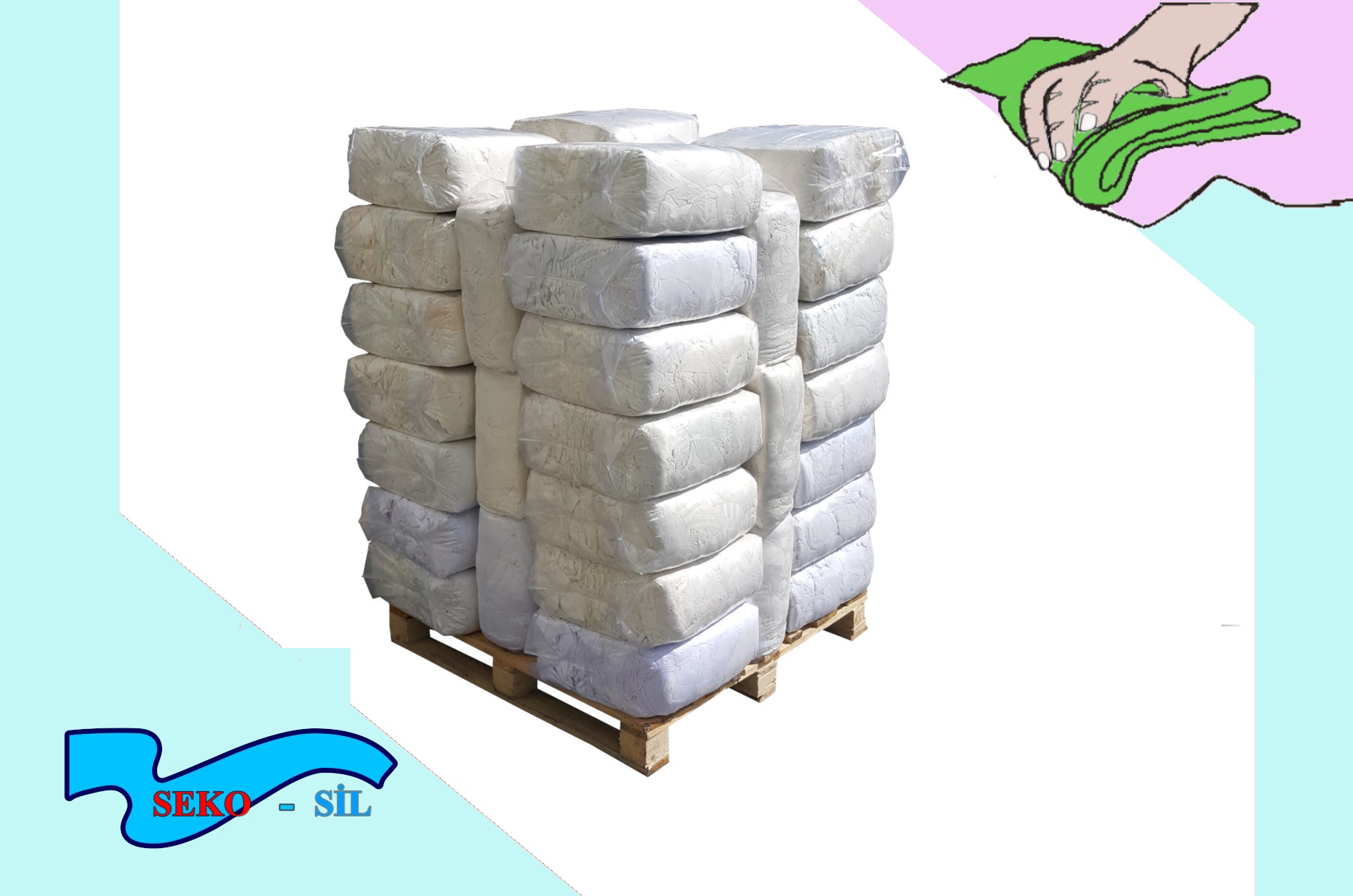 Beyaz silgi bezi palet