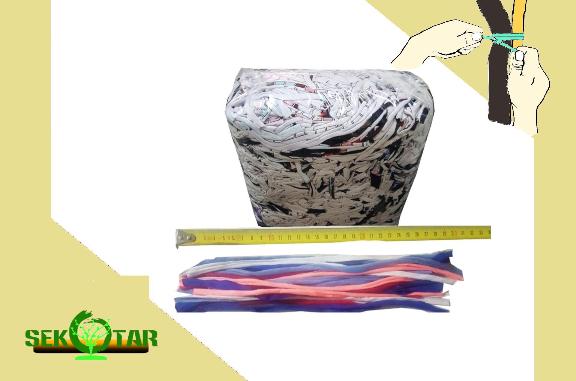 Kesilmis penye baglama ipi 1