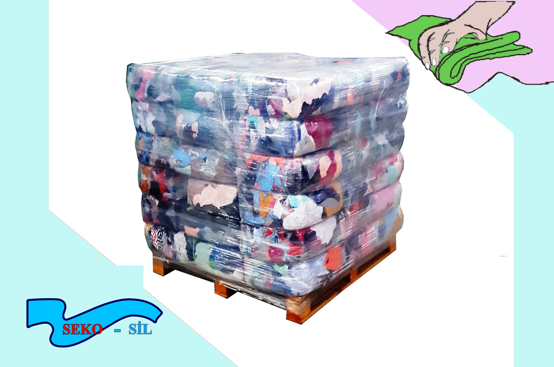 Renkli silgi bezi dokuz sıralı palet