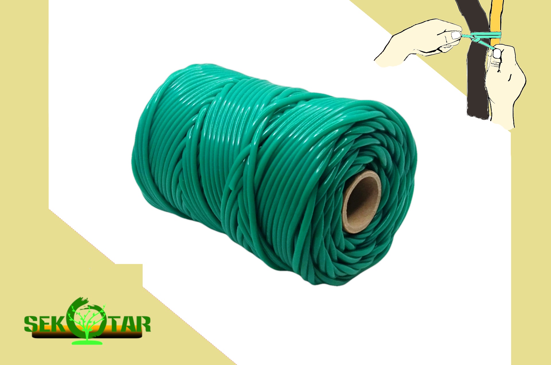 Yeşil bagma ipi bobin